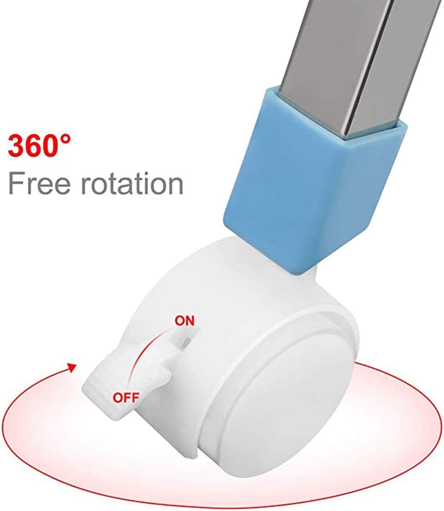 Laundry Rack, Clothes Dryer Clothes Airers with 4 Wheels 2 Holder Folding Clothes Drying Rack Winged Air Dryer Multifunctional Drying Clothing Rack