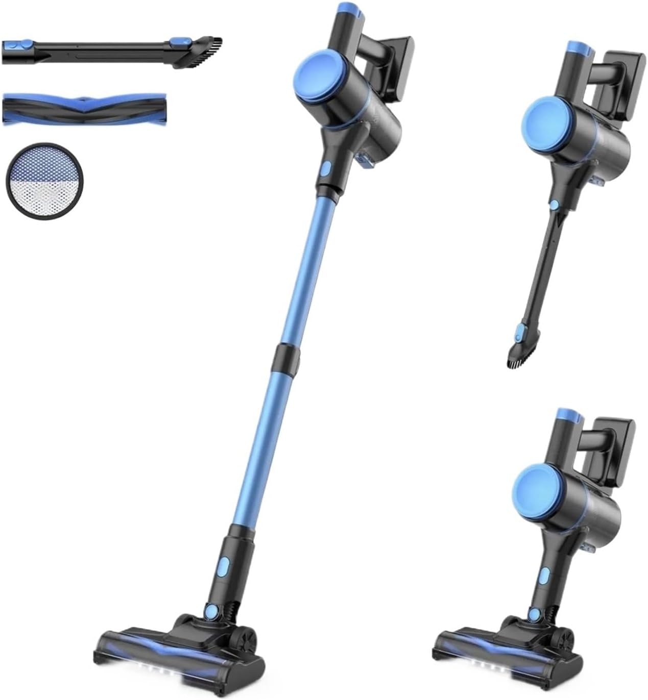 N8 Cordless Vacuum Cleaner | Compatible with INSE N8, 25Kpa Powerful Suction | 40 Mins Runtime | Lightweight Rechargeable Stick | Carpet Cleaning Tool​(N8 Blue)