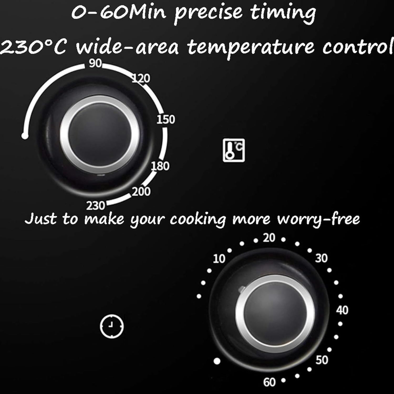 AMNOOL Household Intelligent 12L Electric Oven，Multifunctional Large-Capacity Chicken Oven Microwave Oven with Bakeware Pizza Baking Mini Oven Red Useful-1*