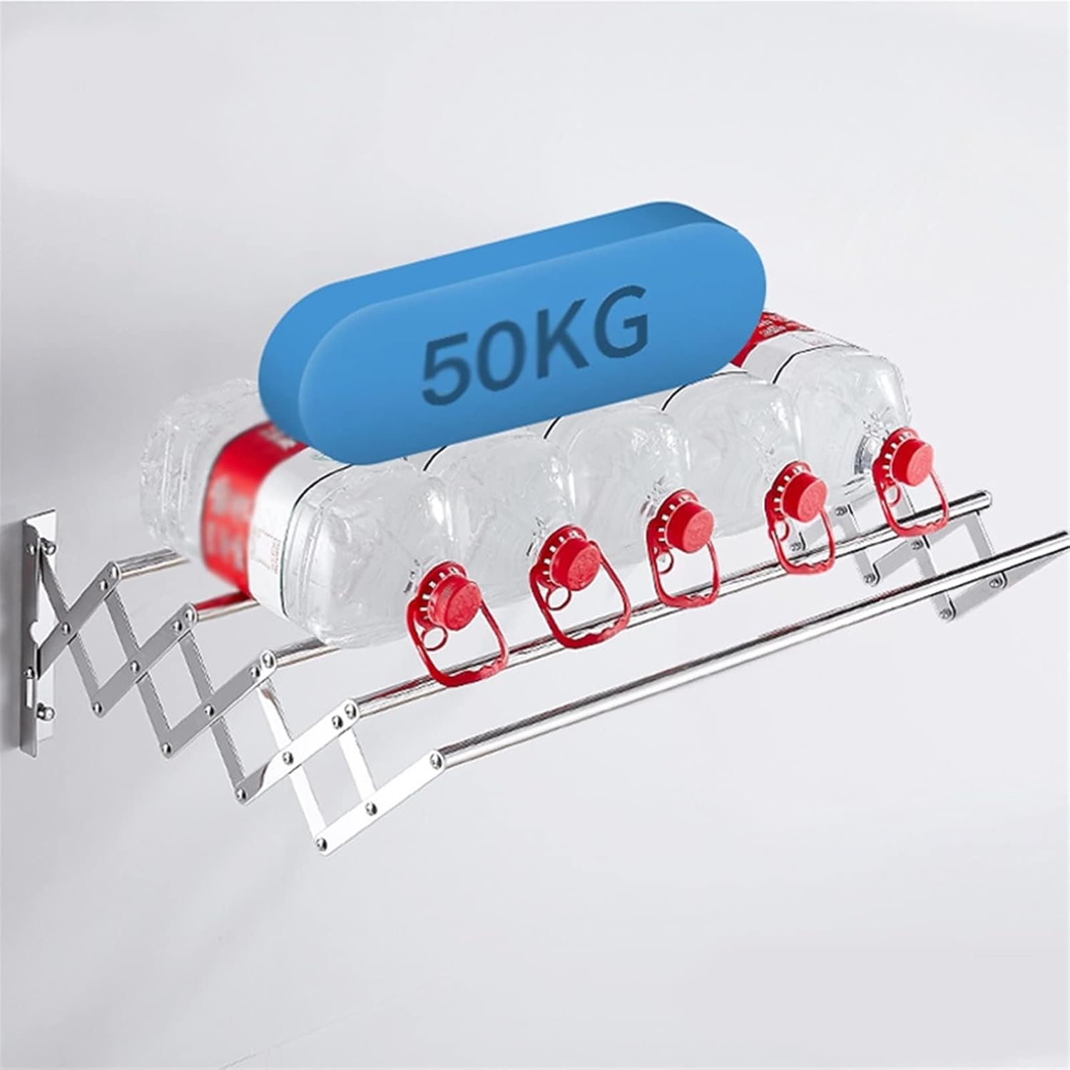 Home Retractable Clothes Drying Rack Wall Mounted Folding Hanger Drying Rustproof Easy to Install Design 110 Lb Capacity (Size : 70cm)