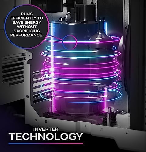 GE Profile Inverter Window Air Conditioner Unit 12,000 BTU with Energy Efficient AC Cooling up to 550 sq ft., Ultra Quiet, SMART Home Capable, Includes Remote and Install Kit, White