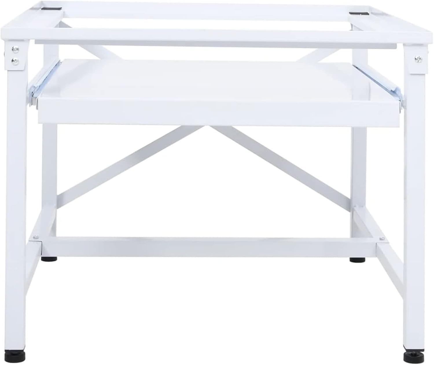 Tidyard Double Washing and Drying Machine Pedestal, Steel Washer Dryer Stand with Pull-Out Shelf, Universal Riser 27.2x27.2x21.3 Inches for Standard Laundry Appliances