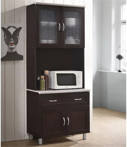 HODEDAH IMPORT Kitchen Cabinet, Chocolate
