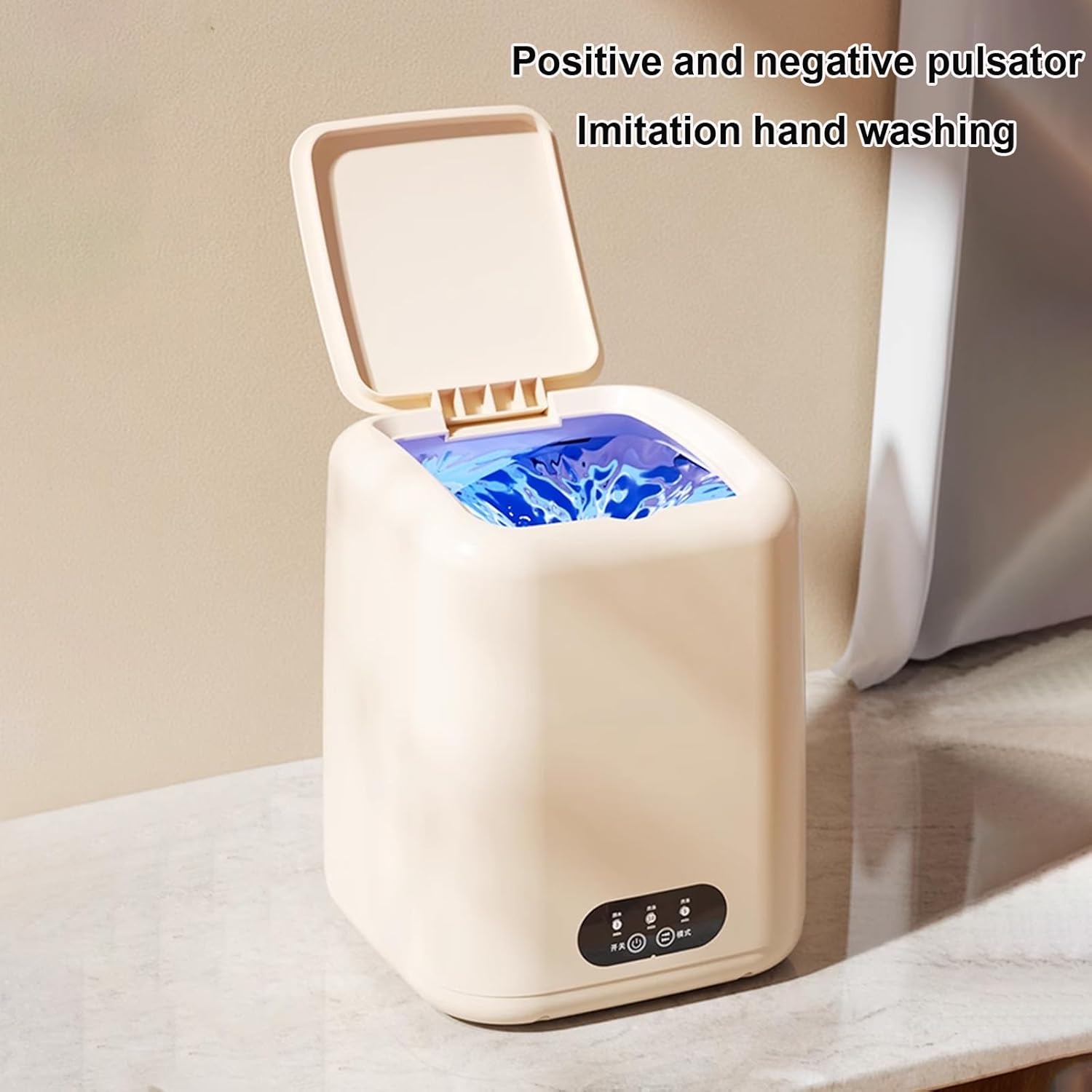 Portable Washing Machine, 13L Mini Washer with Drain Basket,2 In 1 Small Washing Machine, for Baby Clothes, Underwear, Travel & Camping(Gray)