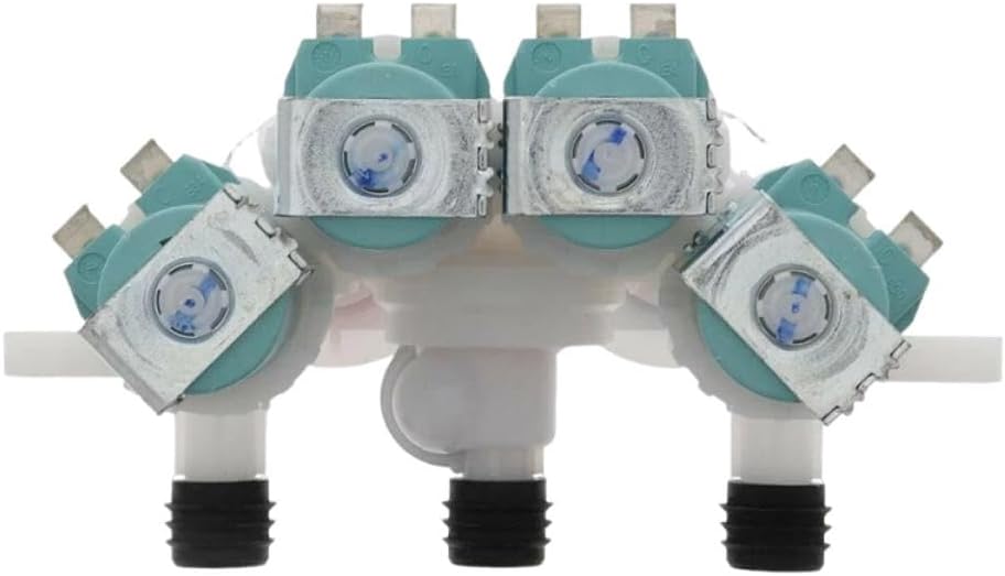 W11096267 Washer Water Inlet Solenoid Valve for Whirlpool Washing machine, Three Solenoid Coils and a Thermister, Water Inlet Solenoid Valve Replace W11165546 W10599423 AP6284346 PS12348013