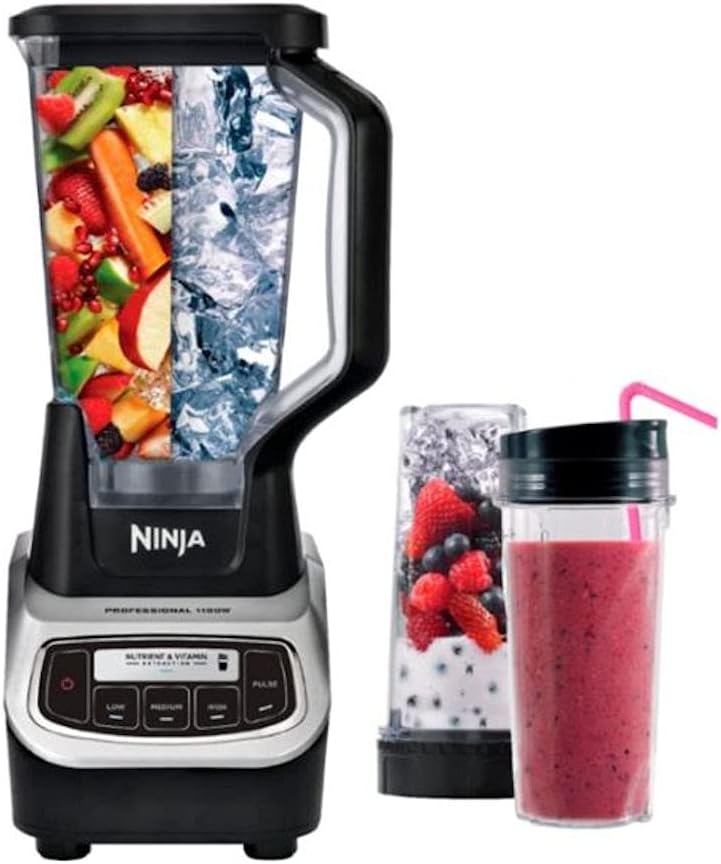 Ninja Professional Blender & Nutri Ninja Cups BL621