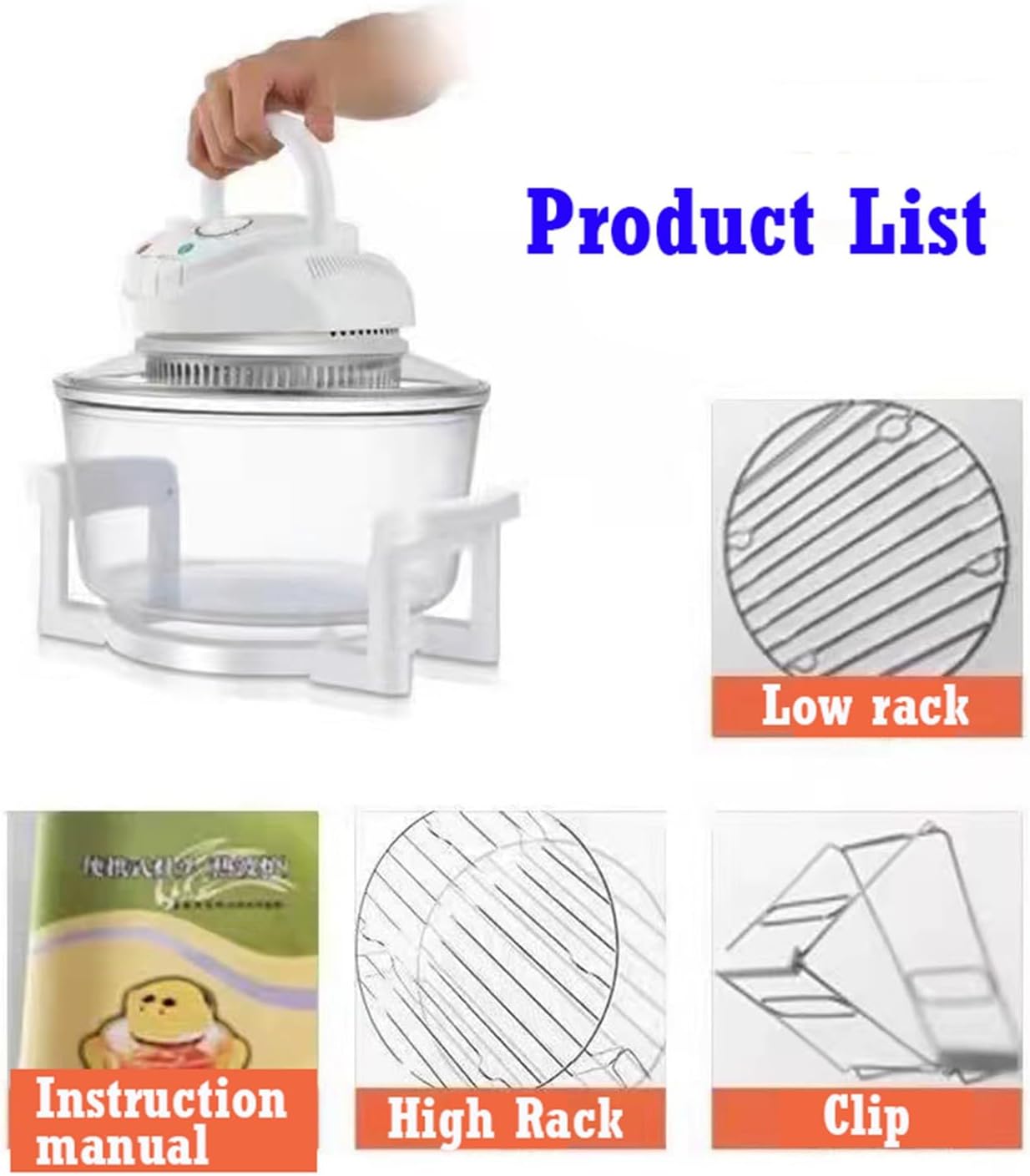 Air Fryer 8-in-1, Compact Air Fryer with 12L Capacity, Microwave, Freezer & Dishwasher Safe, Non Toxic Glass Portable Cooking System, 6 Cup Glass Containers,Air Fry