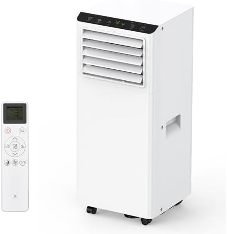 8000 BTU Portable Air Conditioner, Standing 3 in 1 AC Unit with Cooling, Dehumidifier & Fan Mode, Cool Up to 350 sq.ft, Air Cooler with Remote Control, 24H Timer, Window Kit for Home, white
