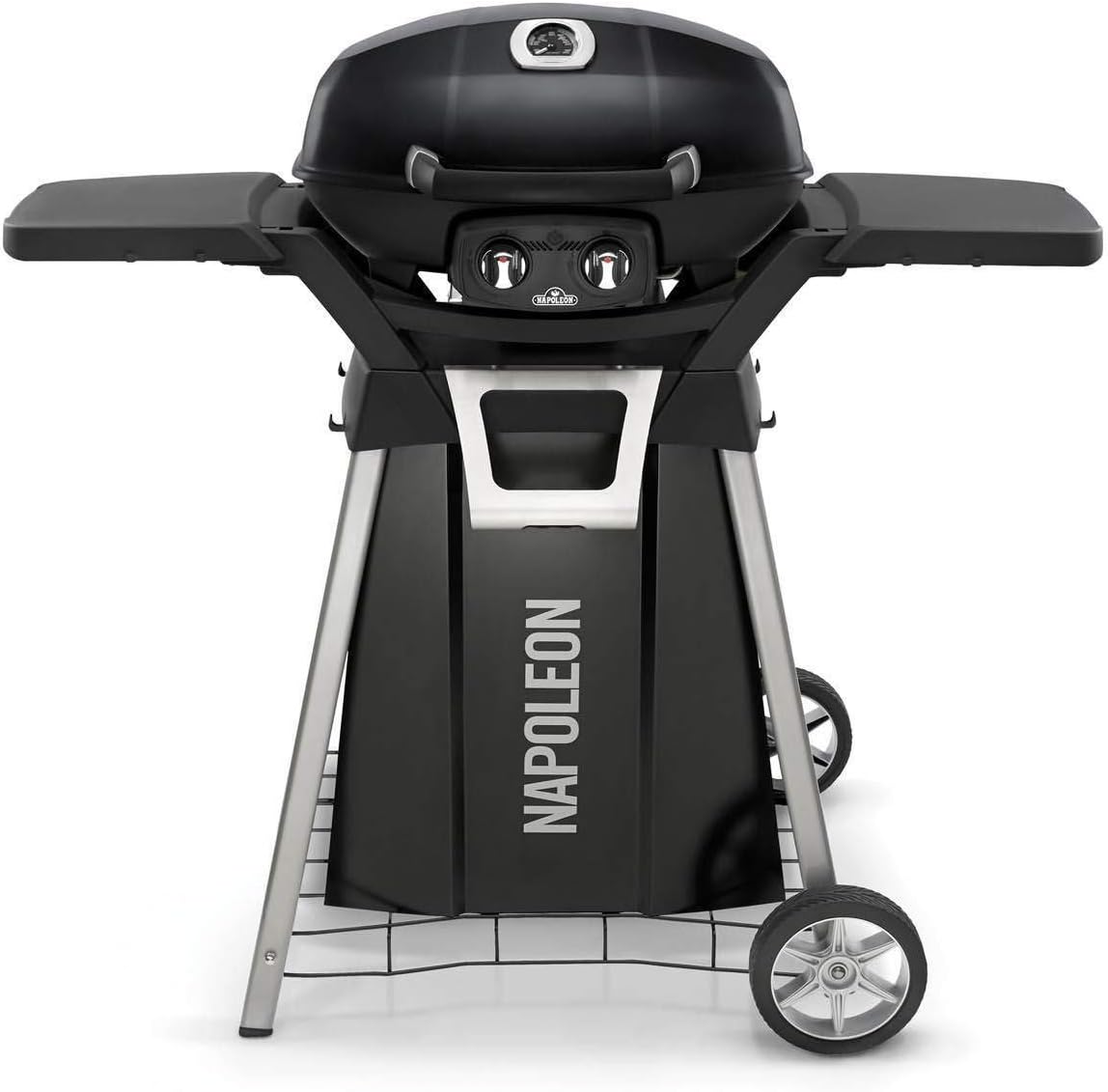 Napoleon TravelQ PRO285 Portable Tabletop Grill on Cart (PRO285N-BK-PRO285-STAND), Natural Gas