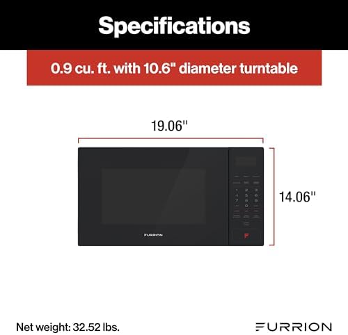 Furrion RV Microwave - 0.9 cu. ft, Black
