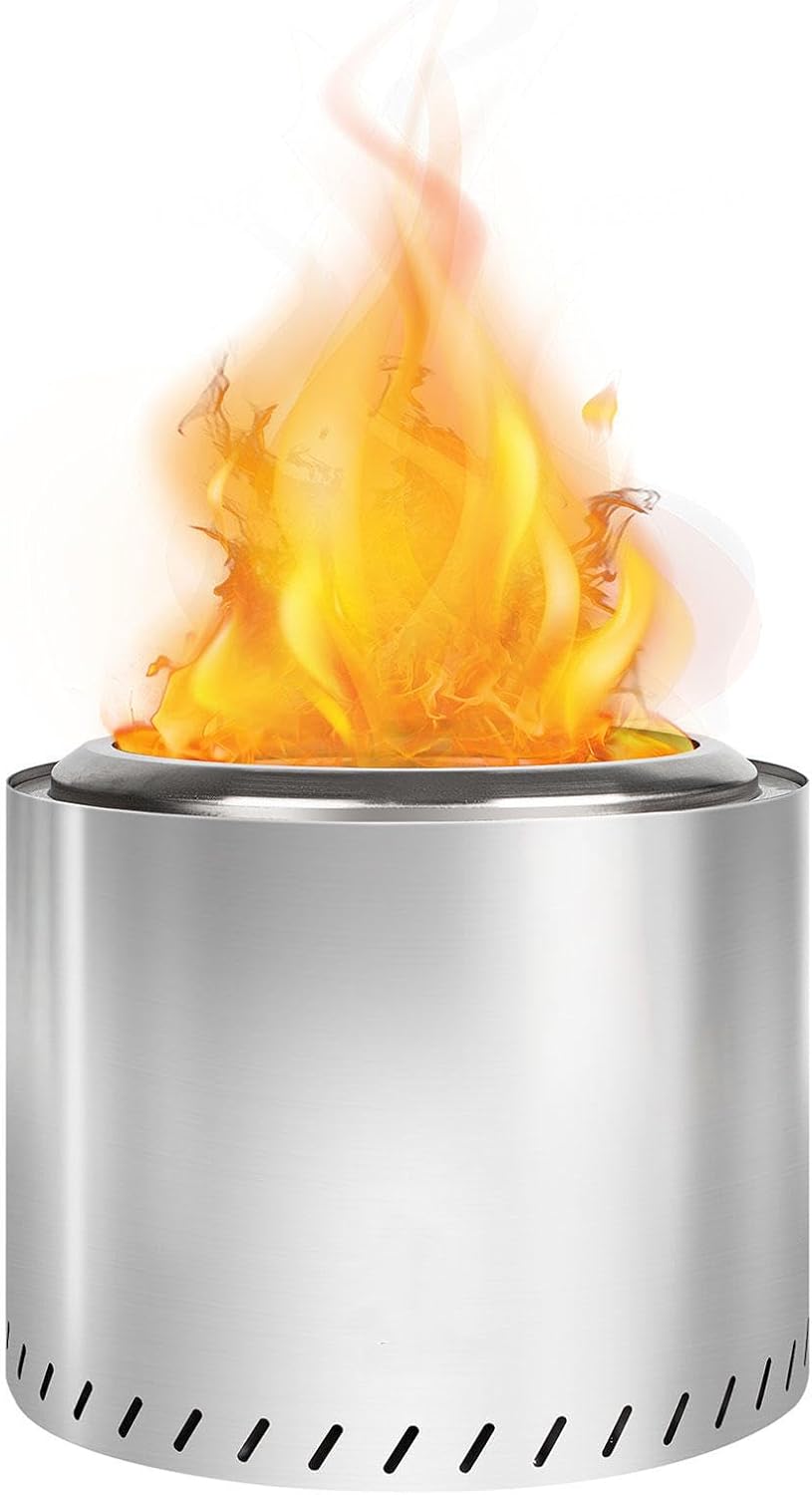 Smokeless Firepit 19.4 Inches Outside, Large Smokeless Fire Pit Cooking Durable Stainless Steel for Wood Burning, Smokeless Fire Pit for Patio Garden,Camping,Backyard