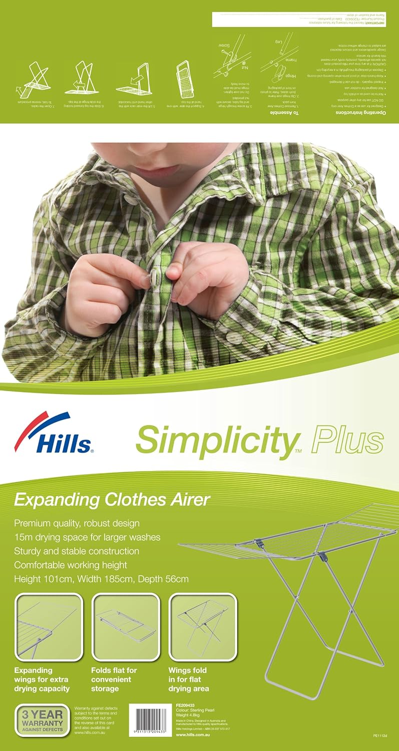 Hills Simplicity Plus Expanding Clothes Airer