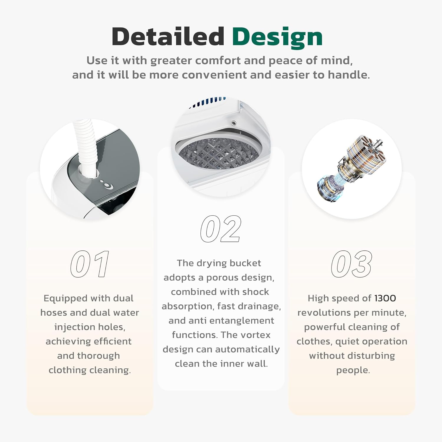 Greenvelly Portable Washing Machine, 16lbs Portable Washer and Dryer Combo with Drain Pump, 2 In 1 Mini Compact Twin Tub Laundry Washine for Camping, Apartments, Dorms, RV (Grey)