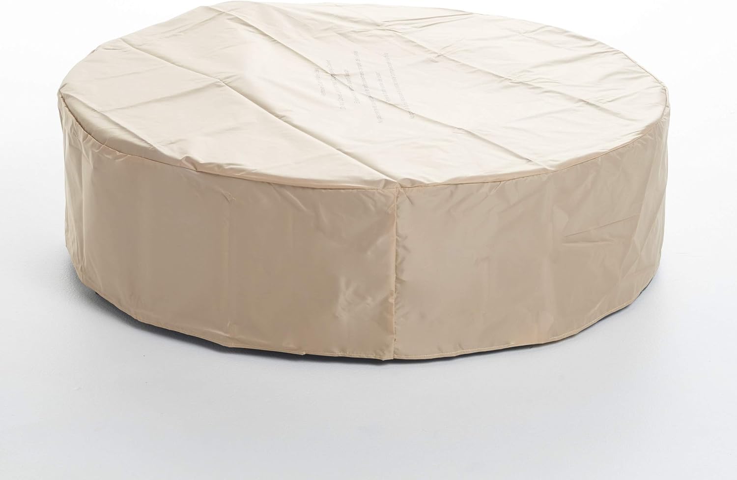 Outdoor 50,000 BTU Round Concrete Propane Fire Pit, Light Grey (Tank Cover not Included)