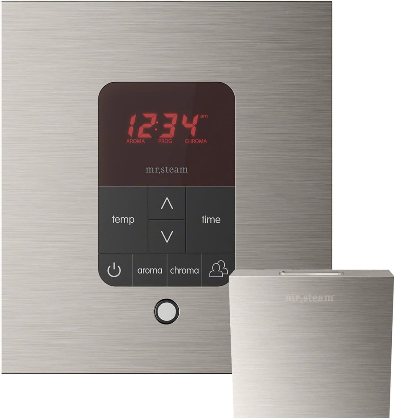 Mr. Steam MSITPLUSSQ-BN White AromaSteam Steam Head, Polished Brass