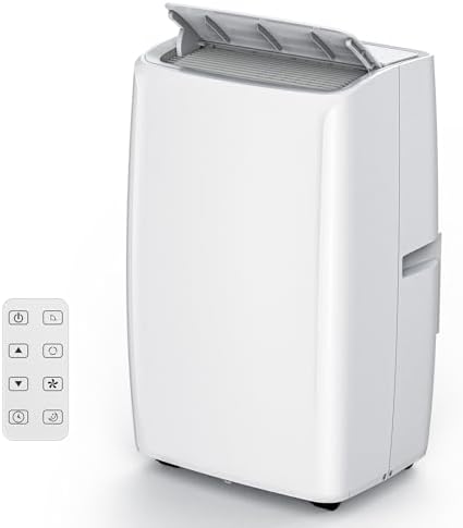 Portable Air Conditioners, 14K BTU Portable AC, Cools up to 750 Sq. Ft 3-in-1 Mobile AC for Room with Dehumidifier Fan Sleep Mode, 24H Timer, Remote Control, and Window Installation Kit Included