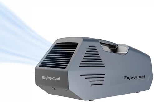 Portable air conditioner Tent Air Conditioner with Remote Control 2380 BTU Outdoor Air Conditioner Camping Tent Air Conditioner Suitable for Camping RVs Outdoors Van and Fishing(Battery Not Included)