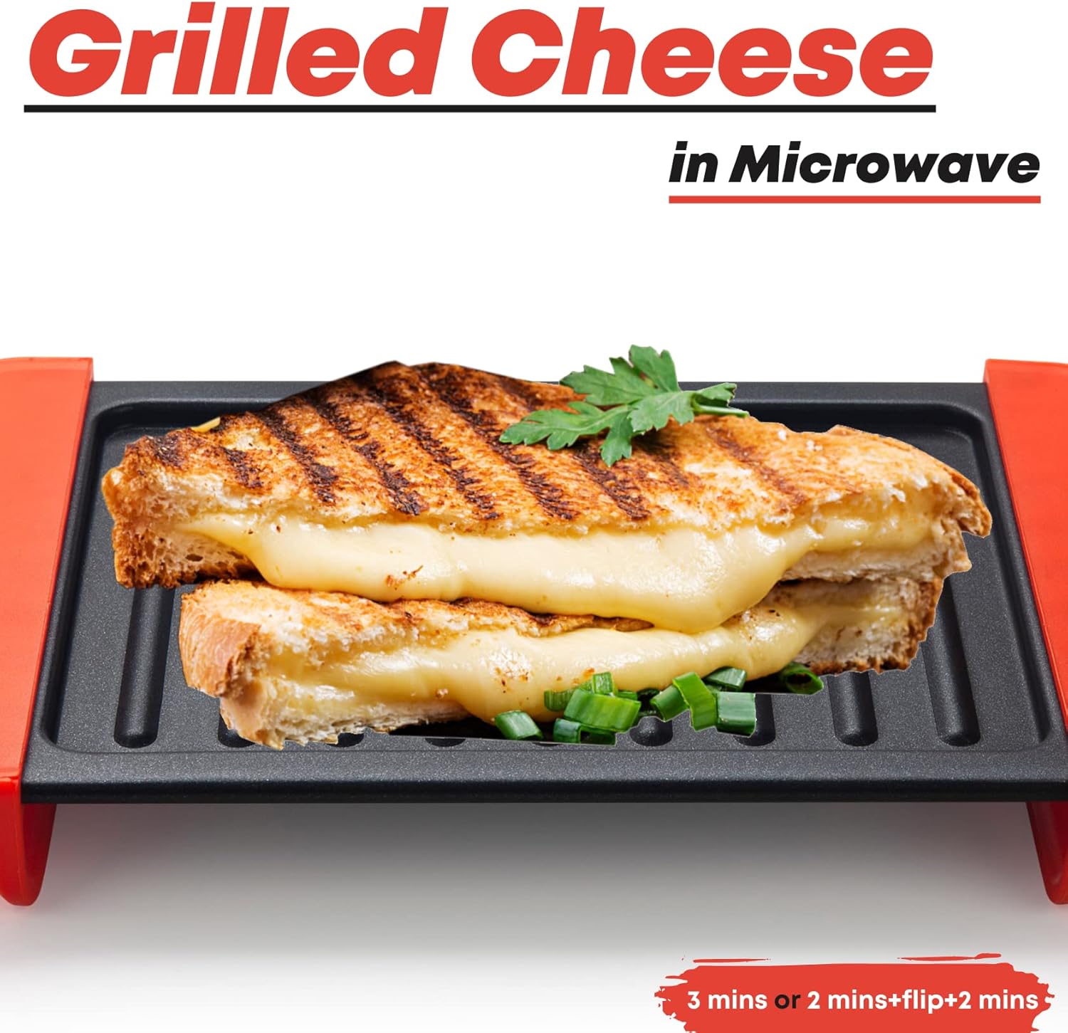 MACONEE Microwave Cookware: Frying Pan Skillet with Panini Press - Fast Grilling, Crisping, and Cooking for Diverse Dishes