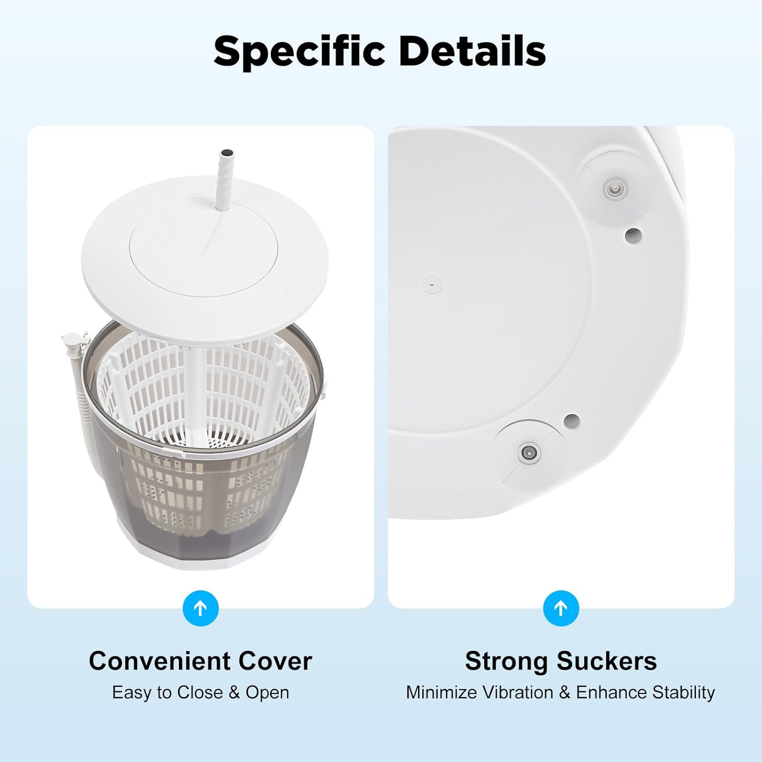 Hand Crank Washing Machine, 2 in 1 Non-Electric Compact Manual Washing Machine, Portable Mini Clothes Washer and Spin Dryer, Manual Laundry Machines for RV Travel Camping