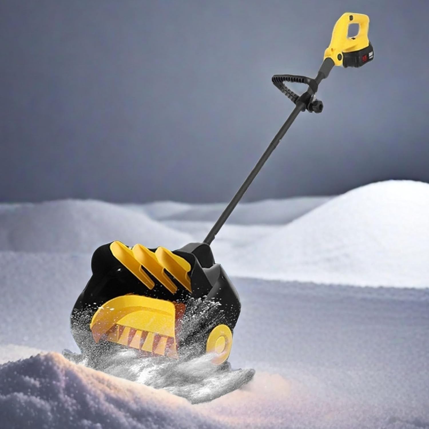 Cordless Electric Snow Shovel 21-Volt 4-Ah Cordless Snow Shovel, Kit (Sweeping Width: 41cm/16.1ln Sweeping Depth: 15cm/5.9ln),2xbattery