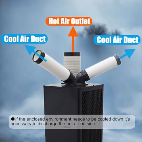 Industrial Air Conditioner Commercial Spot Cooler Indoor Outdoor 12000 Btu/h Mobile Air Conditioner 220V 1.1kw Dual-Column