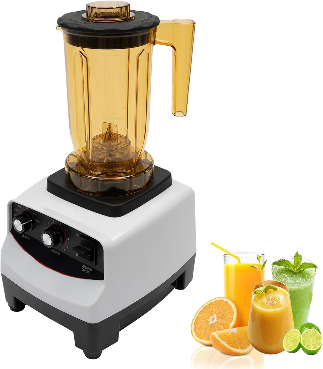 Commercial Blender 1800W Smoothie Blender with 4 Cups Professional Countertop Blender 50 oz Container & 30000r/min Electric Smoothie Blender for Shakes, Smoothies, Peree, and Crush Ice