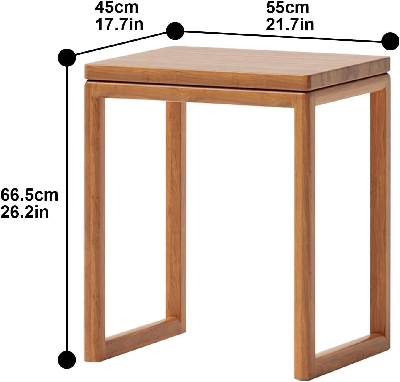 Robot Vacuum Storage Stand Portable Wood Side Table Mobile End Table Living Room Modern Side Table Storage Cabinet with Wheels for Living Room Kitchen Office Multi Scenario Use(Natural)