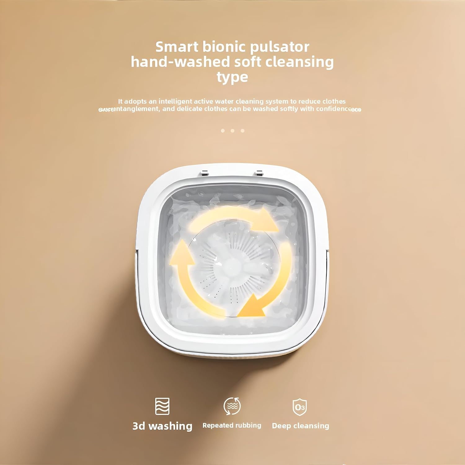 Portable Washing Machine, 16L Mini Washing Machine with Foldable Design, Portable Washer for Travel, Mini Washer with 3 Cleaning Modes, Compact deisgn for Small Clothes