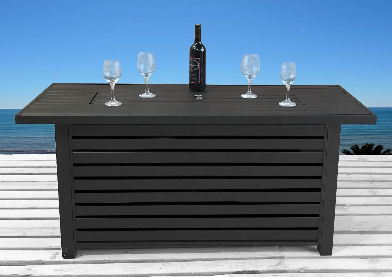 GOWE Casselton Steel Propane/Natural Gas Outdoor Fire Pit Table with Lid