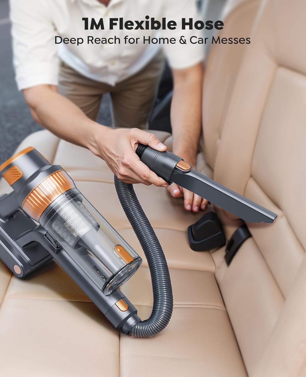 Cordless Vacuum Cleaner,600W 50KPa 65Mins Vacuum Cleaners for Home,Stick Vacuum with LED Touch Screen,Wall Mount Charging,Self-Standing Cordless Vacuum for Pet Hair/Carpet/Hard Floor/Car