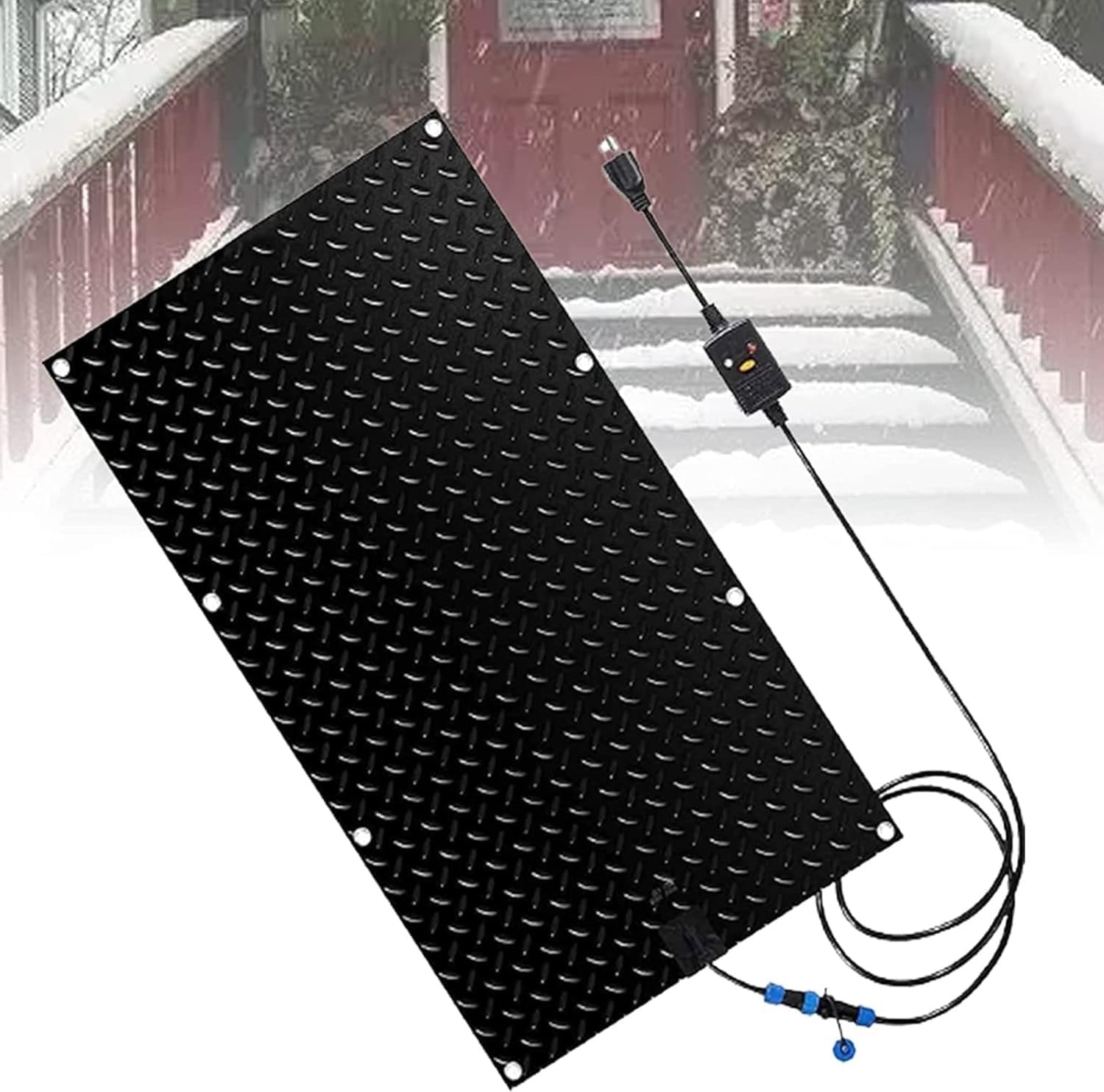 Heated Outdoor mats, Non-Slip Stair Heating Mats, Snow Melting Mats, for Winter Outdoor Stairs, Steps, Doorways (Color : 8 Pack)