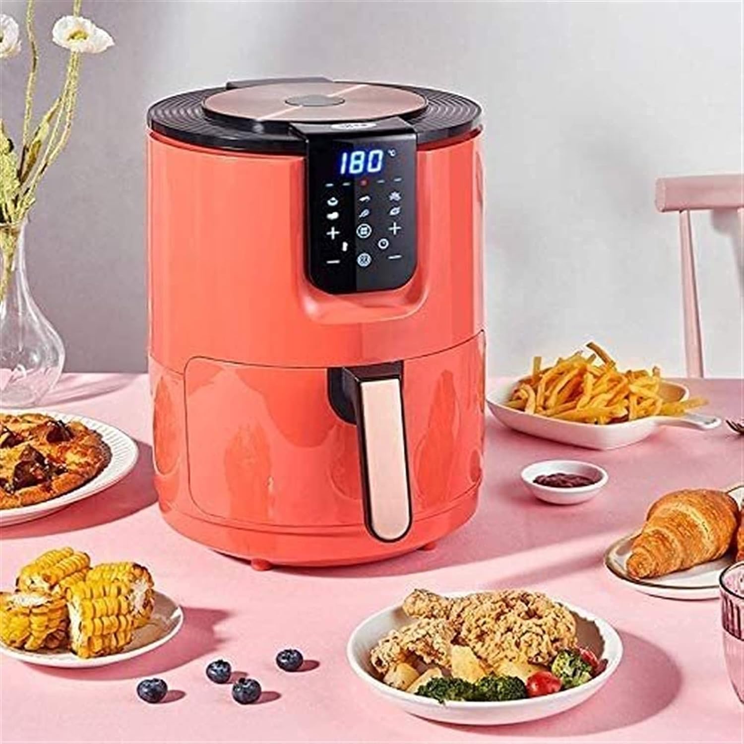 oven mini oven air fryer oven Small Air Fryer, Air Fryer for Home Use 1400W Power Air Fryer Digital Led Touch Screen Timer Temperature Control Electric Deep Fryer Air Fryer Kitchen Tools Small Air F