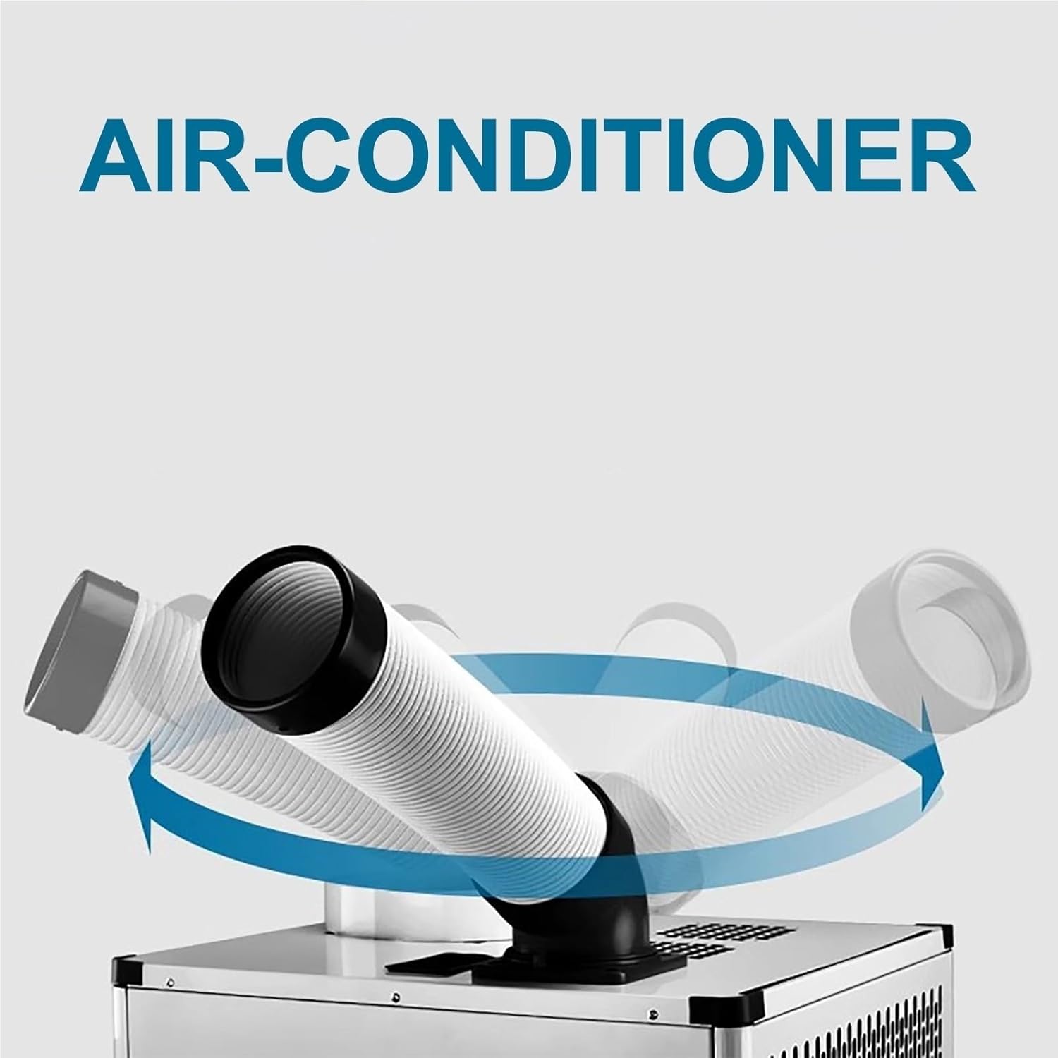 Industrial Portable Spot Air Conditioner – Mobile Commercial Cooling Unit with Water Tank, 220V, Adjustable Air Ducts for Outdoor Events, Factory, Workshop(86cm)