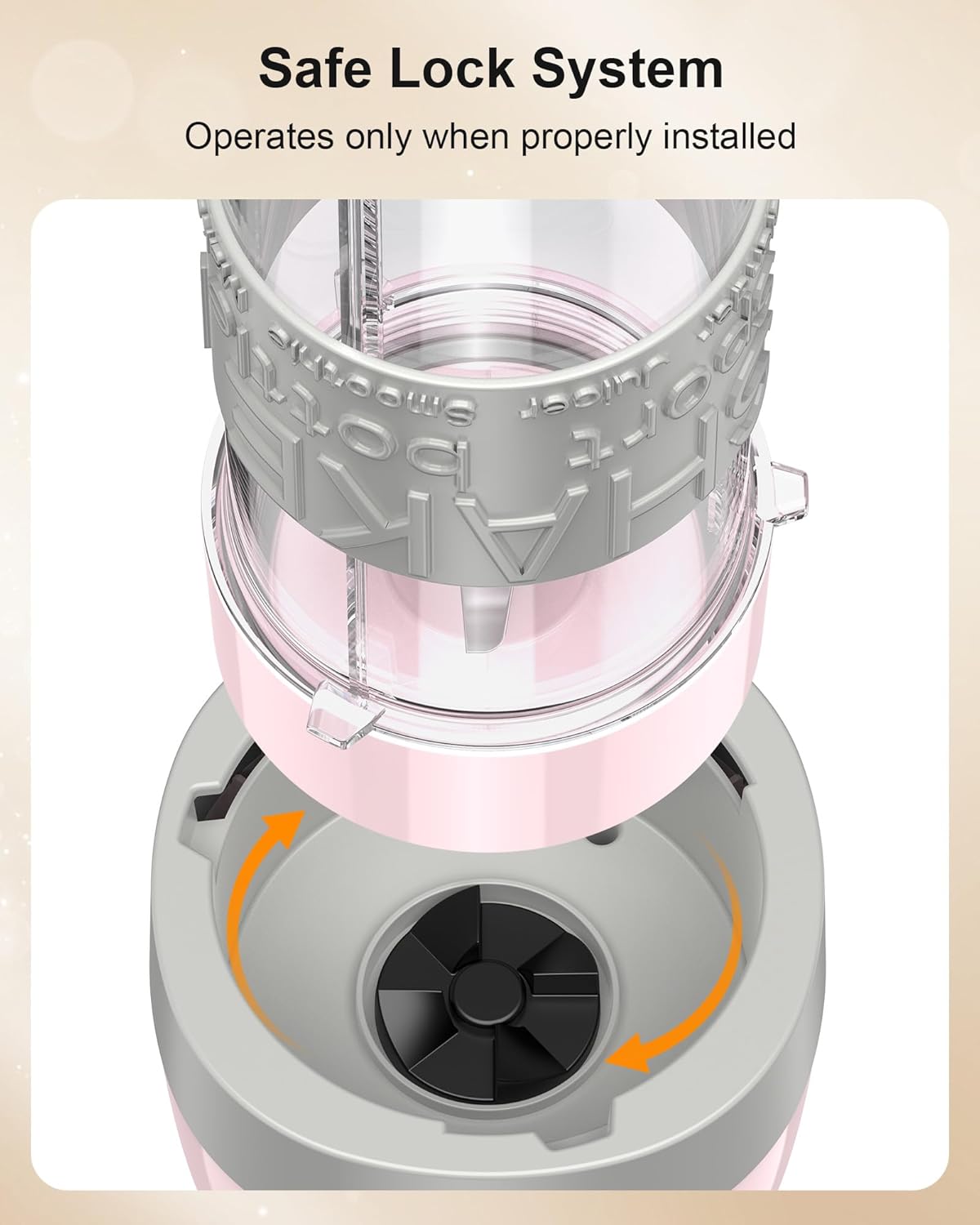 Smoothie Blender, 650W Personal Blenders for Shakes and Smoothies with Grinder Cup & 2 BPA-Free Portable Cups (20oz+14oz), Portable Blender for Juices, Smoothies Maker for Kitchen, Pink