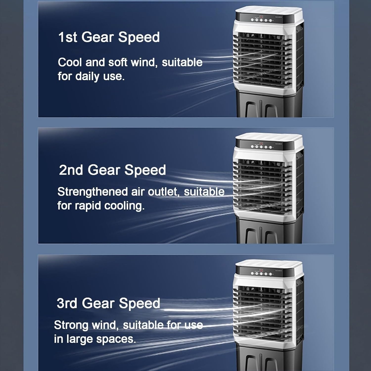 40L Evaporative Air Cooler, 3-in-1 Portable Air Conditioner, Cooling Fan & Humidifier with Remote, 120° Oscillation & 4 Ice Packs for Indoor/Outdoor Use