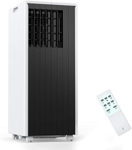 Portable Air Conditioners, 8000 BTU AC Unit with Remote Control, Energy Efficient Quiet Operation for Bedroom, Office, Dorm Rooms Up to 350 Sq. Ft, 24H Timer, White