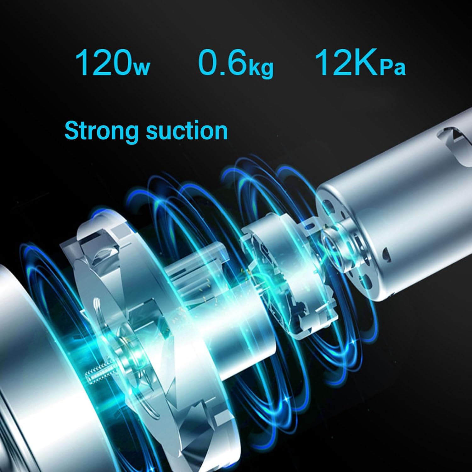 Lightweight Handheld Stick Vacuum Cordless Stick Vacuum Cleaner with Strong Suction Power, Rechargeable 6000mAh Battery, Lightweight and Compact Design, Efficient for Floor (White)