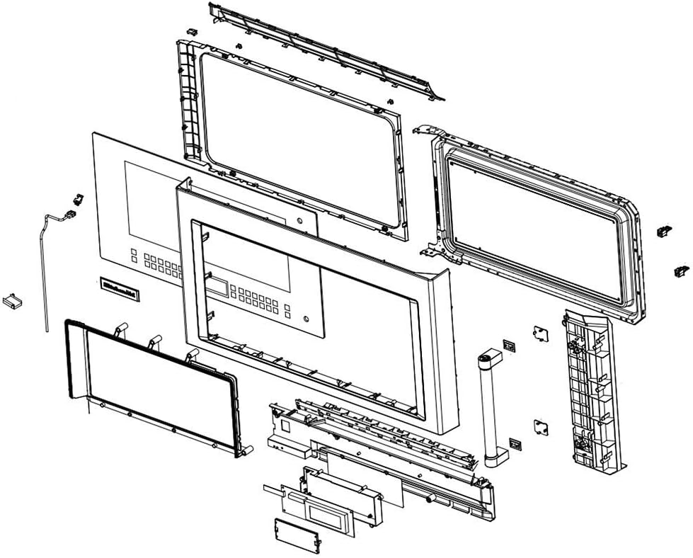 Whirlpool W10711113 Microwave Door Assembly (Stainless) Genuine Original Equipment Manufacturer (OEM) Part Stainless