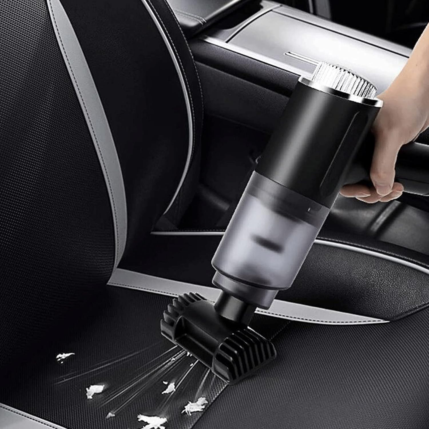 Hand held Vacuum Car Vacuum Cleaner Portable with Handheld Vacuum Cleaner Car Household (Color : Black)