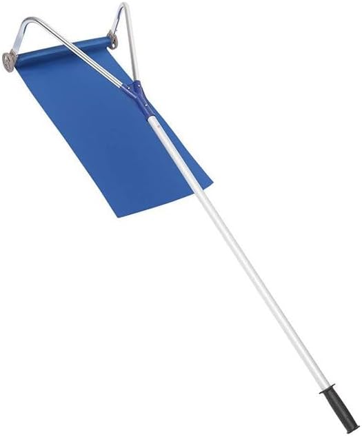 Roof Snow Rake with Wheels/Rollers, Telescoping Handle, Slide Tarp Snow Removal, Roof Cleaner Tool for Shingles Metal Tile Roof