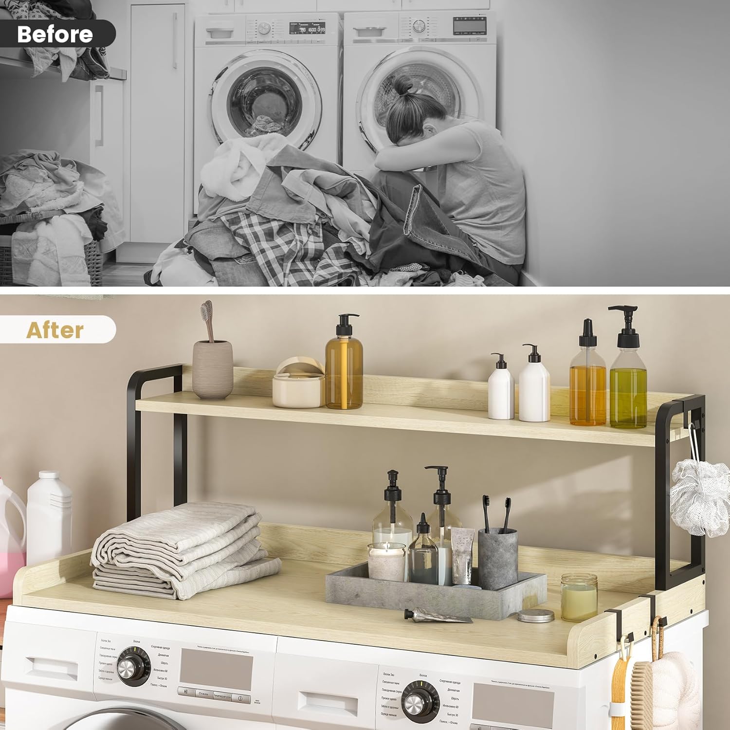 CBBPET 2-Tier Washer Dryer Countertop with 3.4