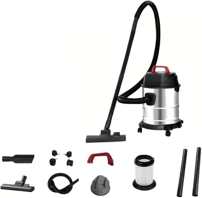 V18000PA Commercial Vacuum Cleaner 2 Peak Horsepower Suction Lightweight 3-in-1 Wet Dry Vacuum Cleaner with Hair Dryer and Wall-Mounted Design for Cleaning Cars, Boats, Pet Hair, Hard Floors