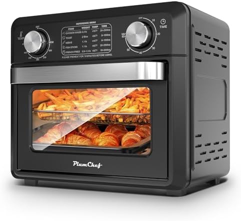 Air Fryer, 11QT,360° Hot Air Circulation for Healthy Oil-Free Cooking,Multifunctional Convection Toaster Oven Air Fryer Combo, Adjustable Temp & Time Control,