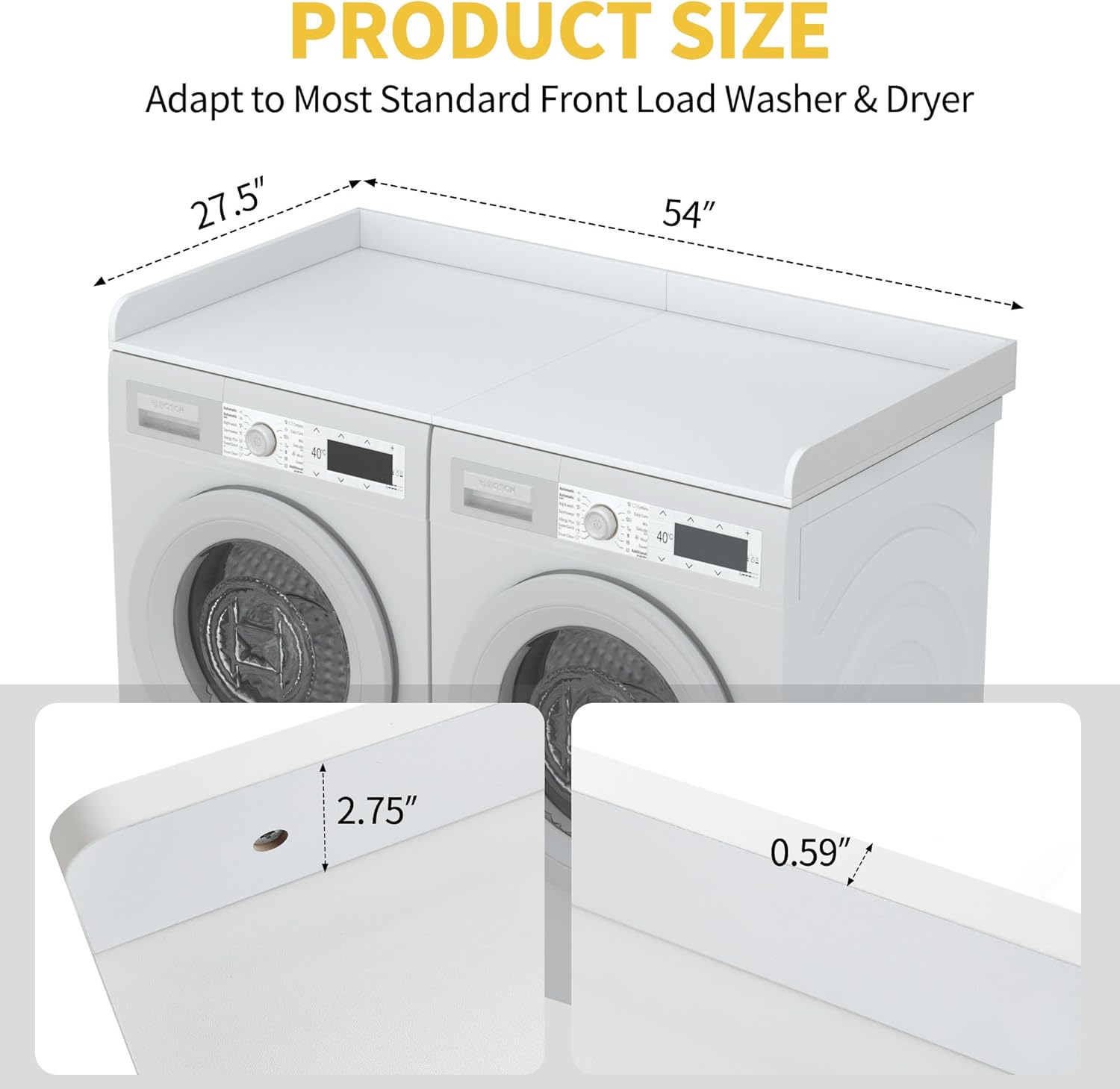 Foldable Washer Dryer Countertop, 27.5
