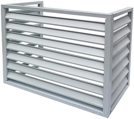 Outdoor Aluminum Air Conditioner Cover, Freestanding Privacy Screen Fence Panels Trash Can Enclosure, Condenser Protective Cover AC Unit Cover Pool Equipment Enclosure Flower Stand ( Color : White1