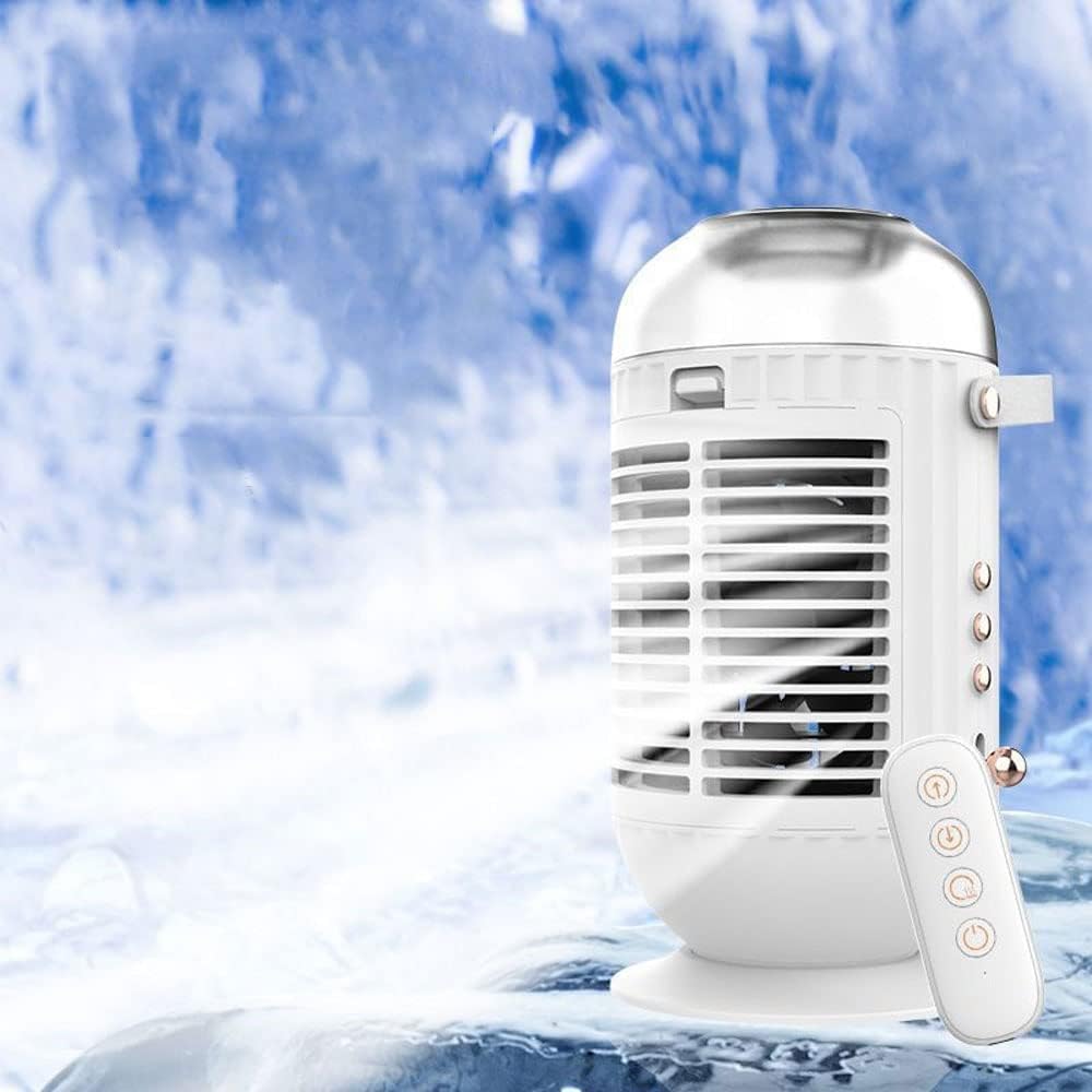 Portable Air Cooler, USB Personal Air Conditioner Fan Small Desktop Cooling Fan with 3 Speeds Humidifier Cooler for Home Room Office (Color : A)