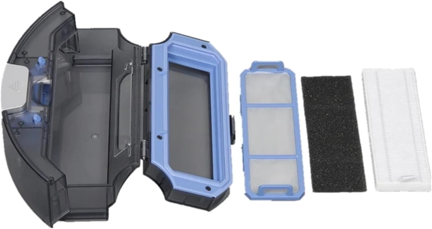 Robotic Vacuum Cleaner Spare Parts Accessories Dust Bin Box Replacement Dustbin Filter Pre-Filter，Compatible for Genio ， 500