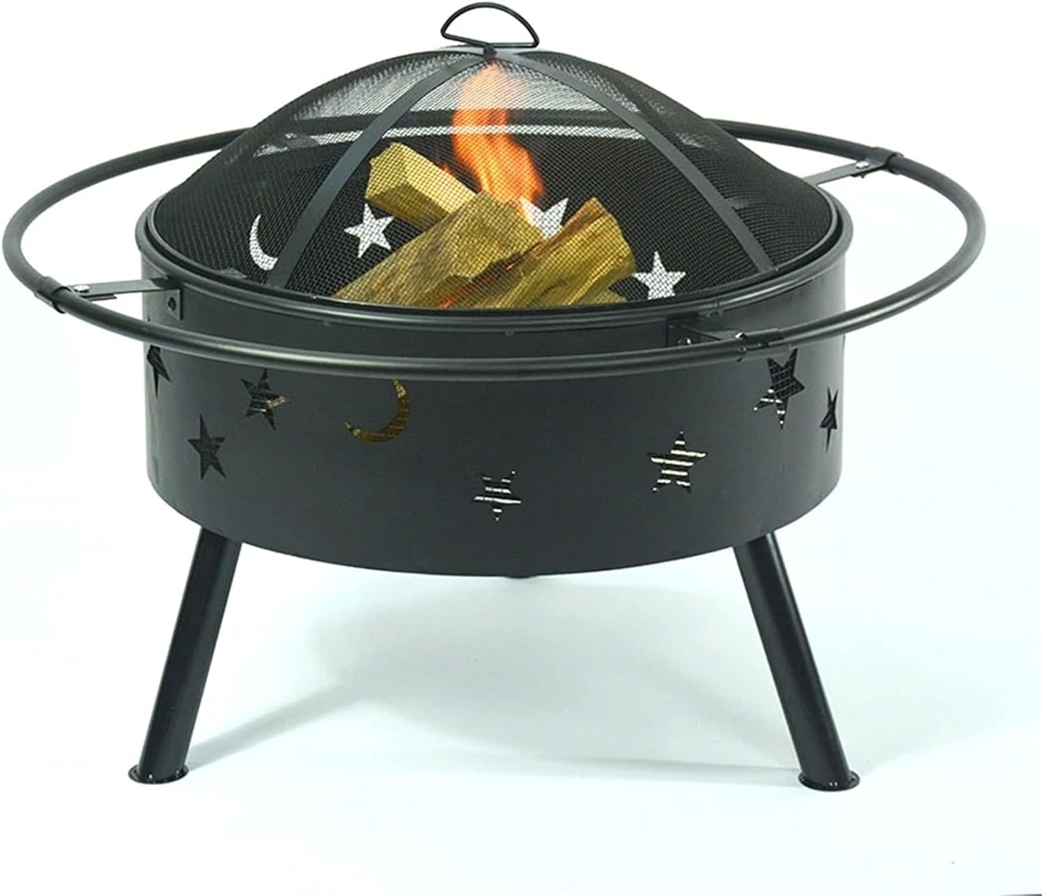 Outdoor Brazier Outdoor Party Household Barbecue Oven Bonfire Stove Charcoal Stove Heating Basin BBQ Fire Pit (Color : Black Size : 84x84x55cm) (Black 84x84x55cm)