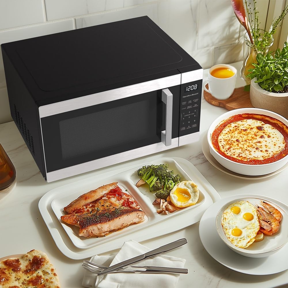 Hamiltan Beach 1.6 Cu Ft Sensor Cook Countertop Microwave Oven, Stainless Steel