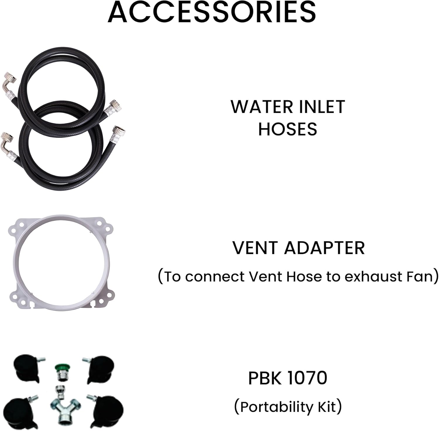 Equator All-in-One Washer Dryer VENTLESS/VENTED PET cycle 1.62cf/15lbs+Portability Kit in White (Pink)